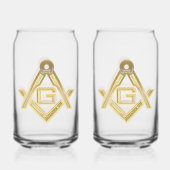 Masonic Golden Rush Blikvorm Glas (Achterkant)
