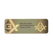 Masonic Golden Rush Etiket (Voorkant)