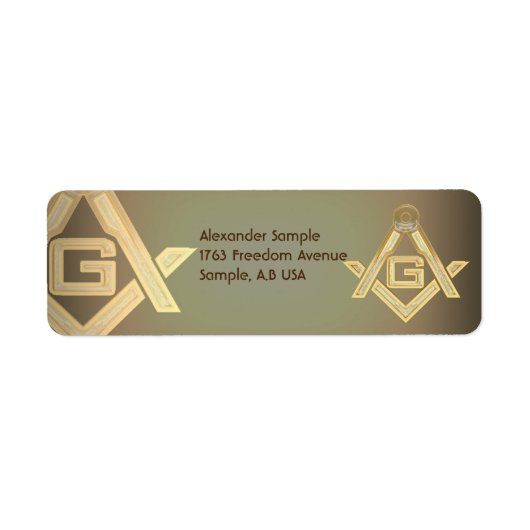 Masonic Golden Rush Etiket (Voorkant)