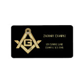 Masonic Golden Rush Etiket (Voorkant)