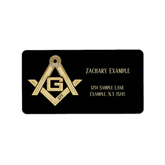 Masonic Golden Rush Etiket (Voorkant)