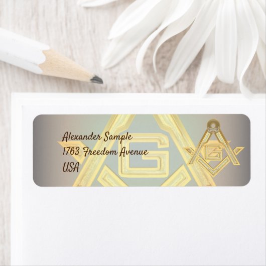 Masonic Golden Rush Etiket (Insitu)