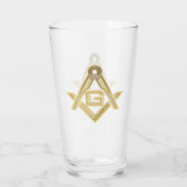 Masonic Golden Rush Glas (Achterkant)