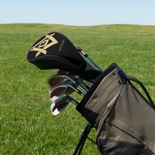 Masonic Golden Rush Golfheadcover (Insitu)