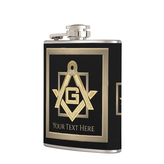 Masonic Golden Rush Heupfles (Links)