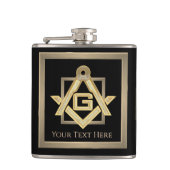 Masonic Golden Rush Heupfles (Voorkant)