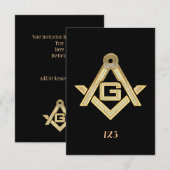 Masonic Golden Rush Kaart (Voorkant / Achterkant)