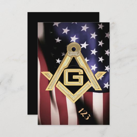 Masonic Golden Rush Kaart (Voorkant / Achterkant)