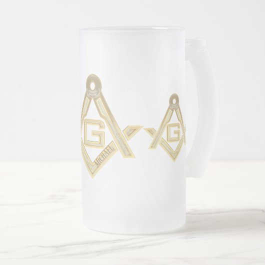 Masonic Golden Rush Matglas Bierpul (Voorkant rechts)