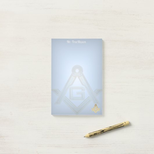 Masonic Golden Rush Post-it® Notes (Op bureau)