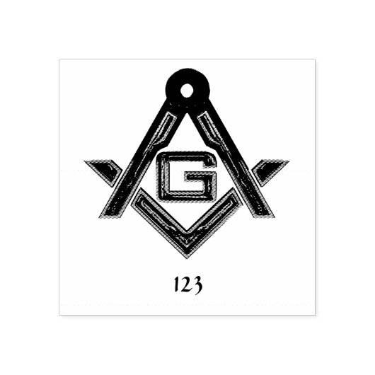 Masonic Golden Rush Rubberstempel (Afrduk)