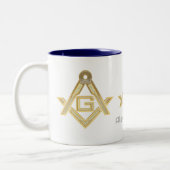 Masonic Golden Rush Tweekleurige Koffiemok (Links)