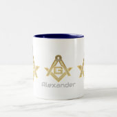 Masonic Golden Rush Tweekleurige Koffiemok (Center)