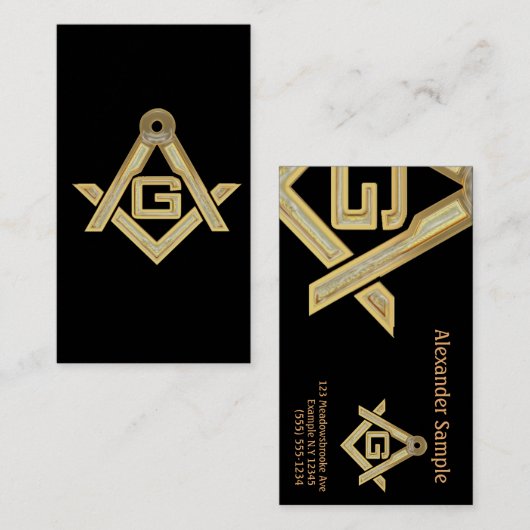 Masonic Golden Rush Visitekaartje (Voorkant / Achterkant)