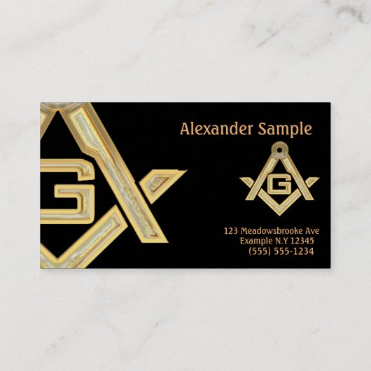 Masonic Golden Rush Visitekaartje (Achterkant)