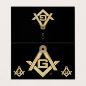 Masonic Golden Rush Visitekaartje (Buitenkant ongevouwen)