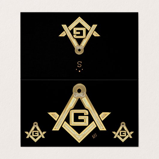 Masonic Golden Rush Visitekaartje (Buitenkant ongevouwen)