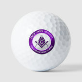 Masonic Golf Balls Purple Golfballen (Voorkant)