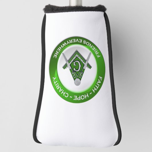 Masonic Golf Putter Cover Green (Draai 90)