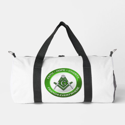 Masonic Gym Bag Green Plunjezak (Voorkant)