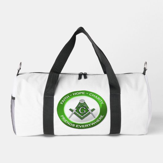 Masonic Gym Bag Green Plunjezak (Achterkant)