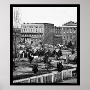 Masonic Hall op Decatur Street in Atlanta, GA 1864 Poster