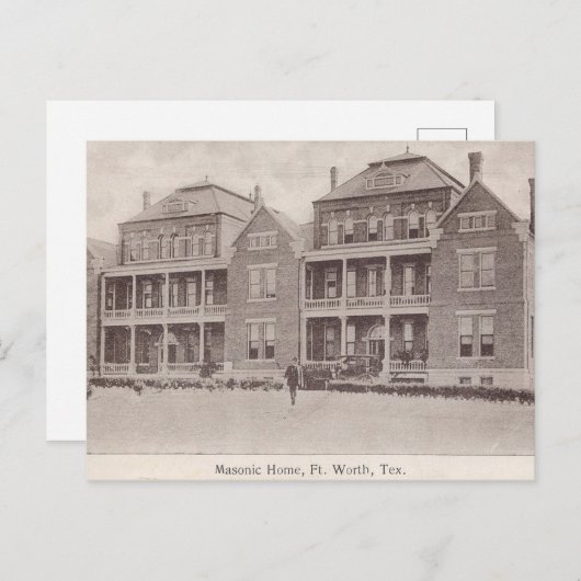Masonic Home, Fort Worth, TX Briefkaart (Voorkant / Achterkant)