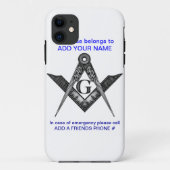Masonic ICE-telefooncover Case-Mate iPhone Case (Achterkant)