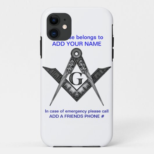 Masonic ICE-telefooncover Case-Mate iPhone Case (Achterkant)