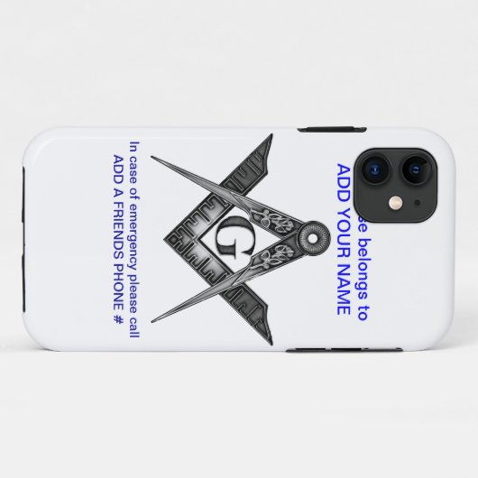 Masonic ICE-telefooncover Case-Mate iPhone Case (Achterkant (horizontaal))
