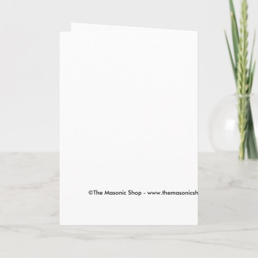 Masonic Installation Invitation (Achterkant)