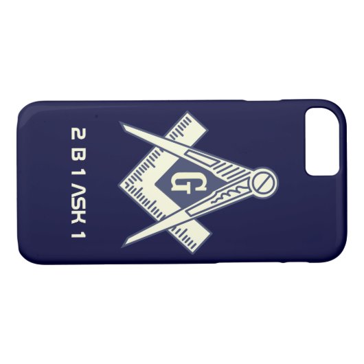 Masonic iPhone 7 hoesje (Achterkant (Horizontaal))
