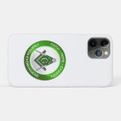 Masonic iPhone/iPad Case Green (Achterkant (horizontaal))