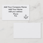 Masonic Kaart Visitekaartje (Voorkant / Achterkant)