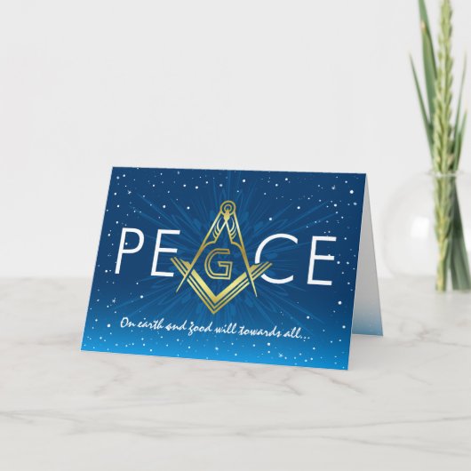 Masonic Kerst Kaarten | Vrijmetselaarsvakantie (Voorkant)