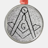 Masonic Kerstmis Metalen Ornament (Voorkant)