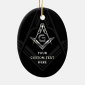 Masonic Kerstsierents | Freemason Jewel Keramisch Ornament (Achterkant)