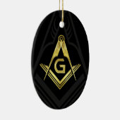 Masonic kerstversiering | Freemason Gift Ideeën Keramisch Ornament (Rechts)