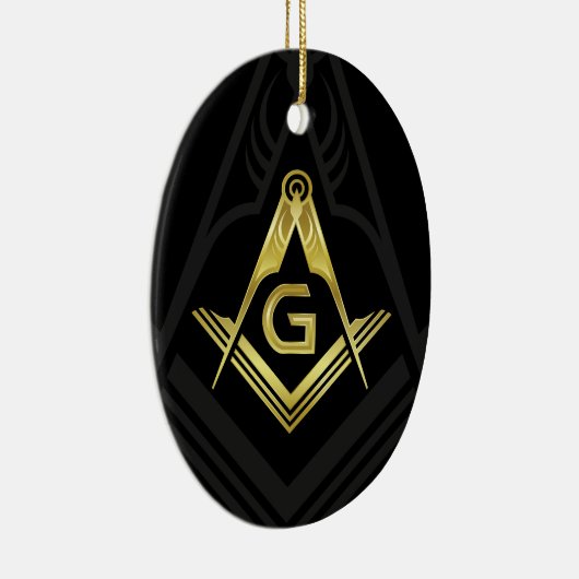 Masonic kerstversiering | Freemason Gift Ideeën Keramisch Ornament (Rechts)