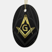 Masonic kerstversiering | Freemason Gift Ideeën Keramisch Ornament (Links)