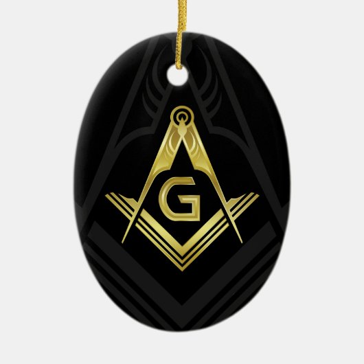 Masonic kerstversiering | Freemason Gift Ideeën Keramisch Ornament (Voorkant)