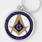Masonic key chain F.A.M PHA Sleutelhanger (Voorkant)