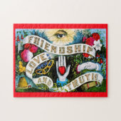 Masonic Kleurrijke Waarheid Romantische Liefde Vri Legpuzzel (Horizontaal)