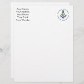 Masonic Letterhead Briefhoofd Sjabloon (Voorkant / Achterkant)