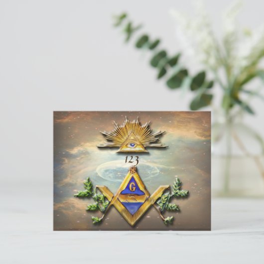 Masonic Life (Cosmos) Briefkaart (Staand voorkant)