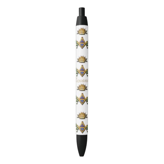 Masonic Life Zwarte Inkt Pen (Voorkant Verticaal)