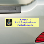 Masonic Lodge Bumpersticker (Op auto)