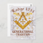 Masonic Lodge Keeping Tradition Briefkaart (Voorkant / Achterkant)
