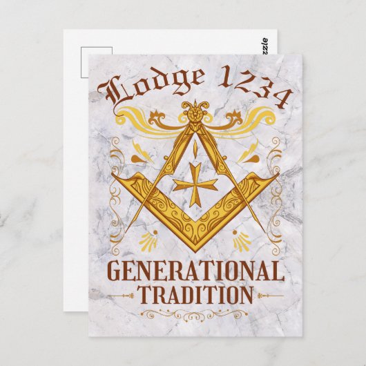 Masonic Lodge Keeping Tradition Briefkaart (Voorkant / Achterkant)