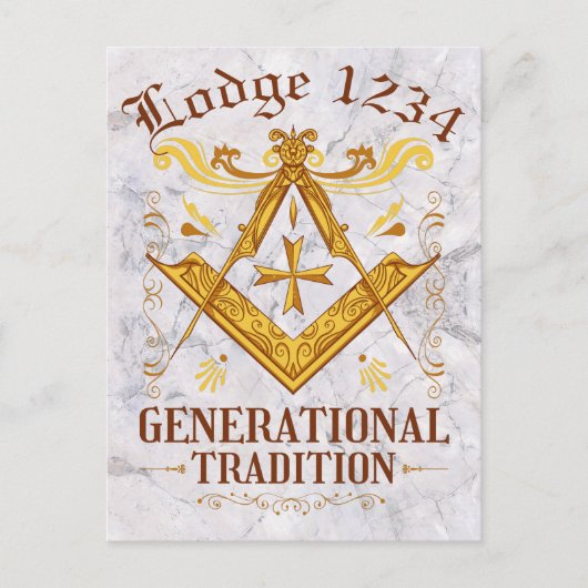 Masonic Lodge Keeping Tradition Briefkaart (Voorkant)